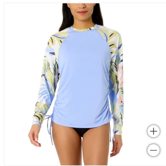 NWT Hurley Women's Sun Shirt Blue Small - Picture 1 of 5